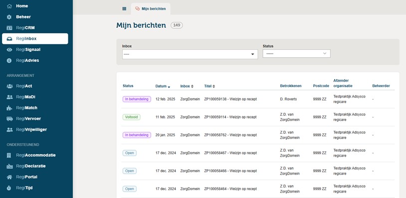 Software voor de welzijn en Zorg